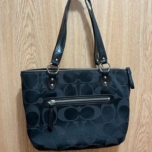 Coach Black Signature Shoulder Bag